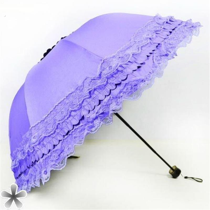 深拱形雨伞两女弯钩防晒风手柄晴雨长柄遮阳伞伞{拱形公主太阳伞