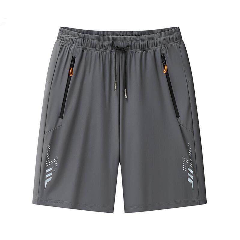 冰丝休闲短裤男士夏季超薄速干五分裤宽松加大码弹力透气运动中裤