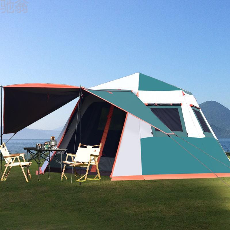 llH帐篷户外露营全自动加厚防雨便携式3-4人5-8人二室一厅可折叠