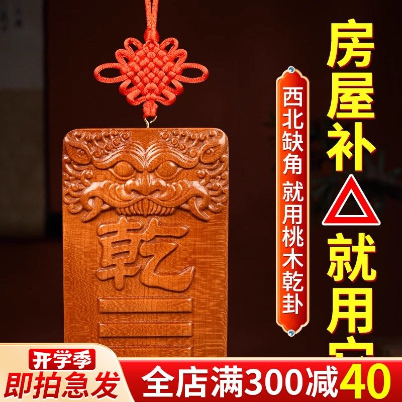 西北房屋缺角补角牌纯黄铜坤卦桃木震坎兑巽艮挂件八卦乾卦位,家居饰品,装饰摆件,淘宝优惠券,粉丝福利购,淘宝优惠卷