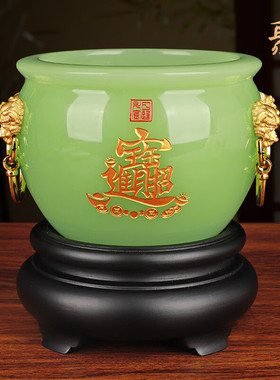 琉璃聚宝盆招财玄关客厅室装饰乔迁新居公司开业高礼品