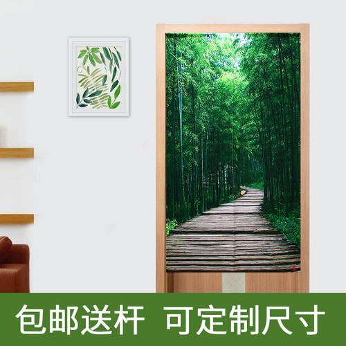 布艺门帘日式门帘布艺半帘厨房卫生间长帘帘
