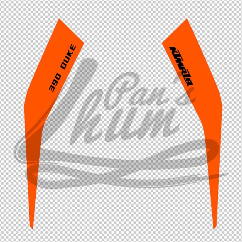 新款17 18 19 20款KTM390DUKE  大灯眉贴纸 贴膜 自制