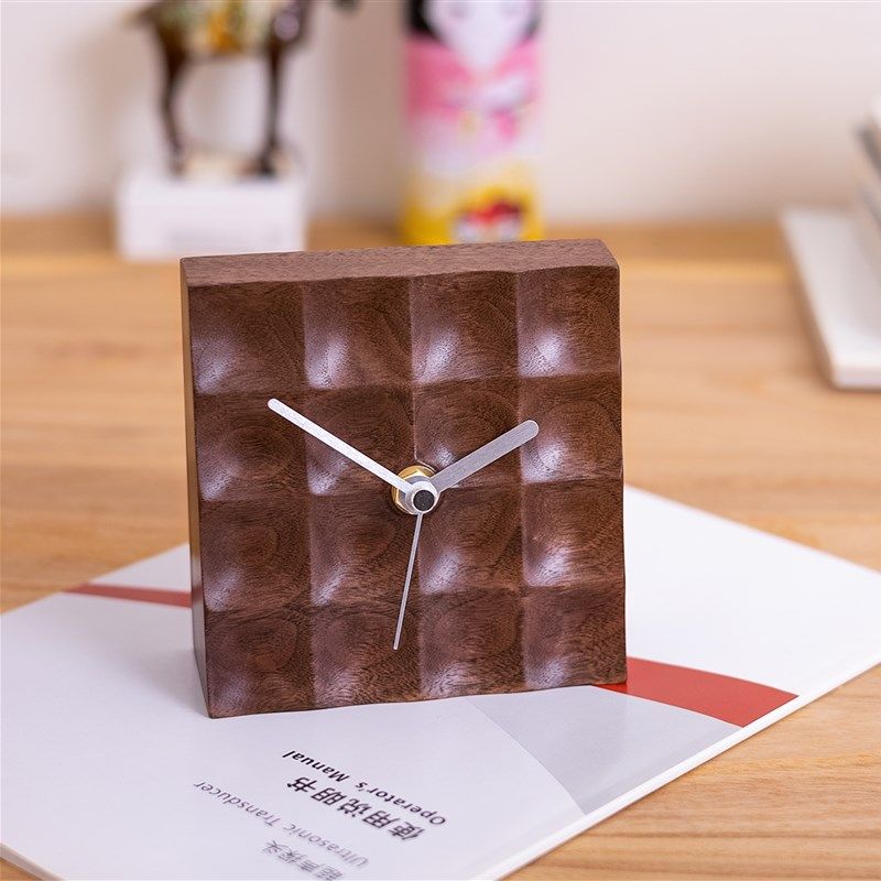 石英座钟【不二木作】简约北美黑胡桃木坐钟装饰静音台钟,家居饰品,座钟,淘宝优惠券,粉丝福利购,淘宝优惠卷