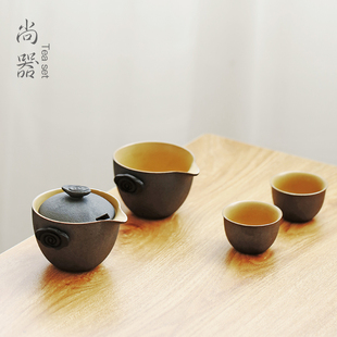 茶具套装 日式 功夫茶具旅行快客杯一壶二杯便携旅行懒人泡茶器家用