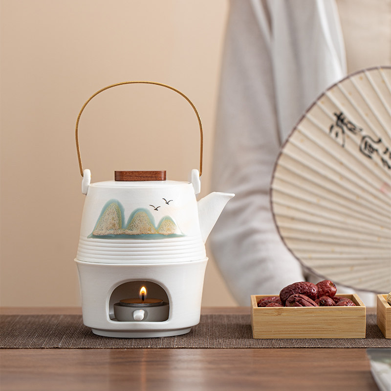 晟窑创意新中式蜡烛温茶器套装暖茶炉底座家用茶壶温茶炉围炉烤茶,餐饮具,煮茶炉,淘宝优惠券,粉丝福利购,淘宝优惠卷