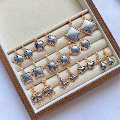 纤纤宋锦diy复古优雅s925银针高品质纯色耳环耳坠底胚配件材料