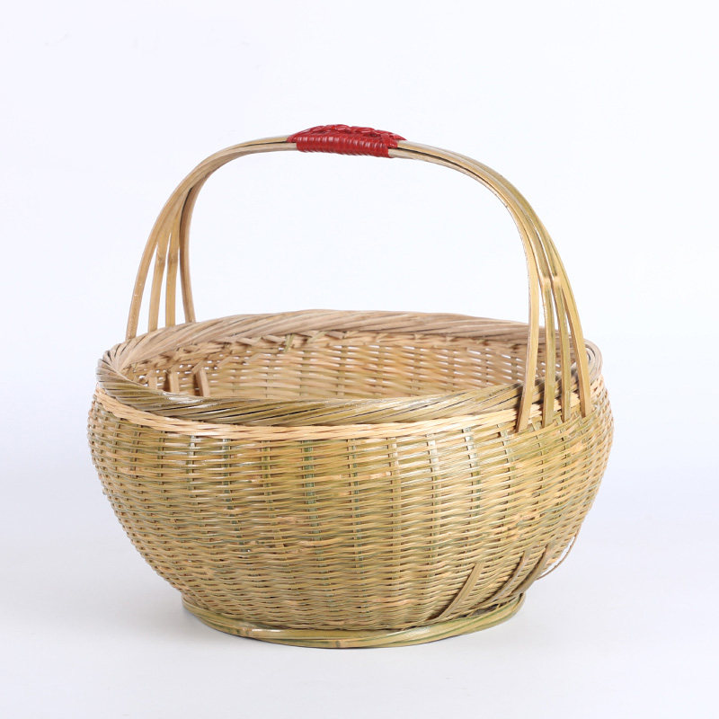 纯手工编 老式手提竹编竹篮子 菜篮子 购物篮 收纳篮 家用水果篮,收纳整理,购物篮,淘宝优惠券,粉丝福利购,淘宝优惠卷