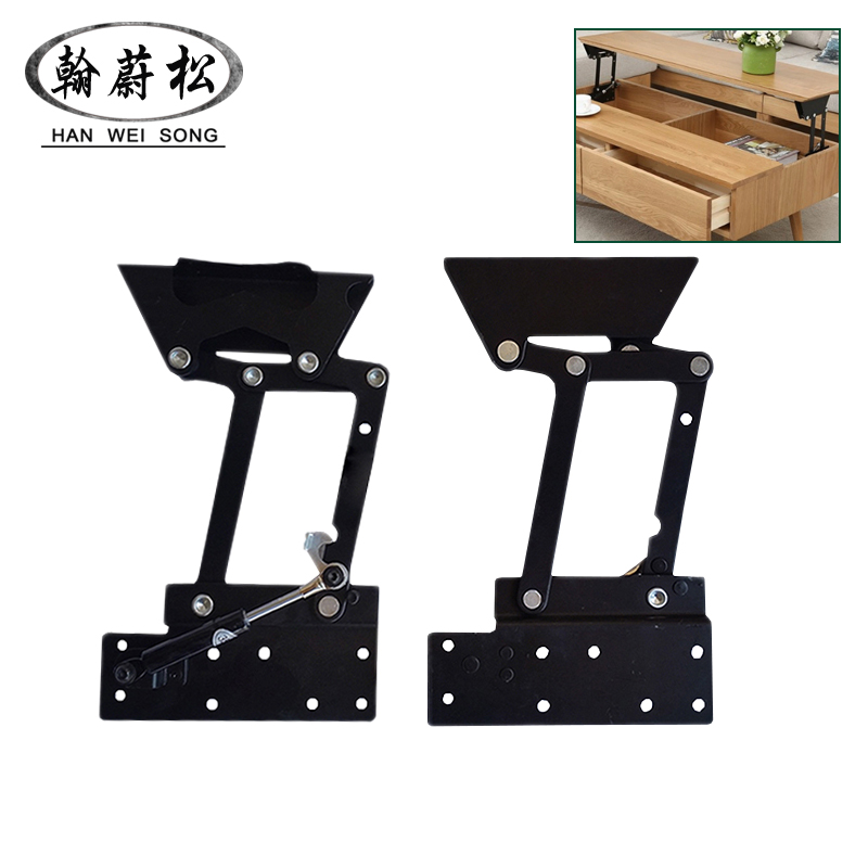 茶几油压升降架茶几创意家具多功能台面承重收纳延展升降五金滑轨