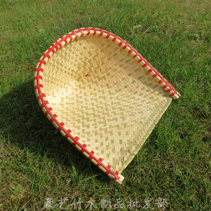 手工天然竹编簸箕竹斗铲谷斗茶铲竹畚箕竹筐竹匾竹畚斗号