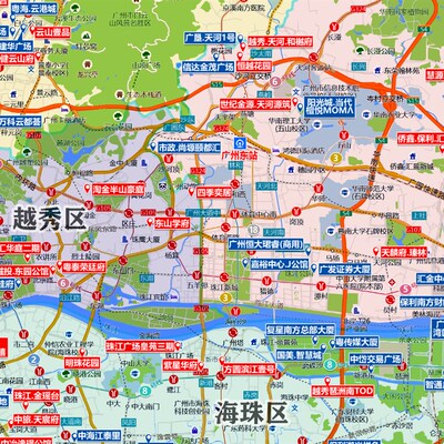 清打印广州市新房地图房产中介小区全国各城市行政区划图卫星图