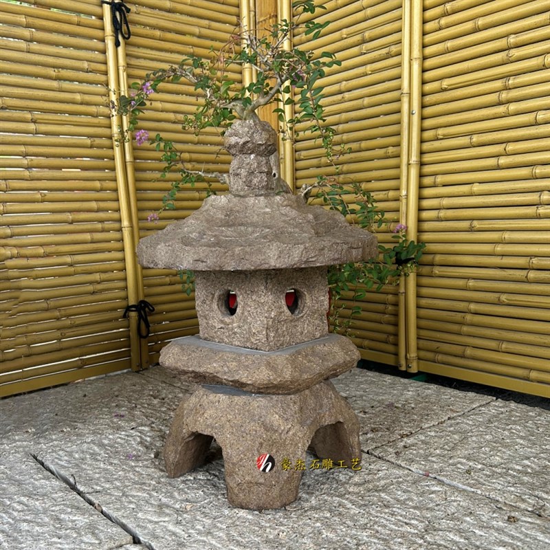 景观园林灯草地灯摆件户外庭院石雕石灯笼酒店摆设日式复古石灯笼