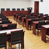 会议桌条形培训桌领导发言台主席台桌中式 双人三人条桌椅组合