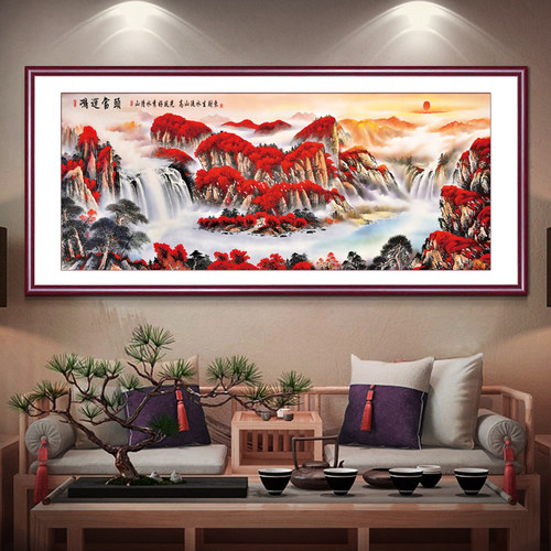 蒂彩鸿运当头钻石画满钻高难度风景室十字绣