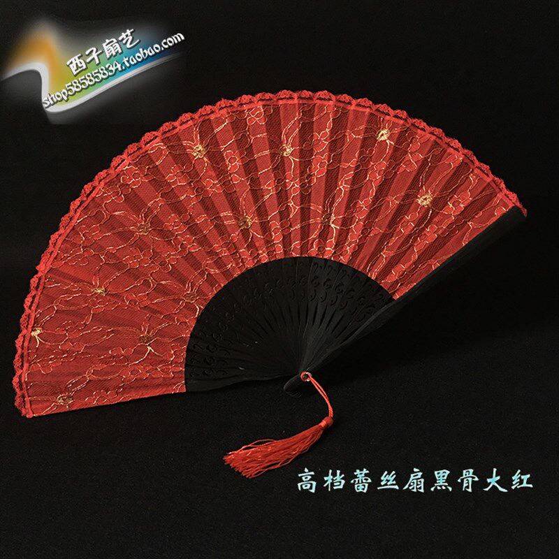 欧式折叠丝绸夏季迷你韩版折扇复古风扇小折扇女士蕾丝女扇