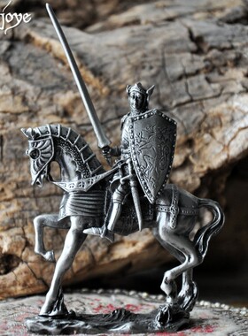 古典欧式中世纪圣堂战士锡兵家居饰品工艺品新奇男士