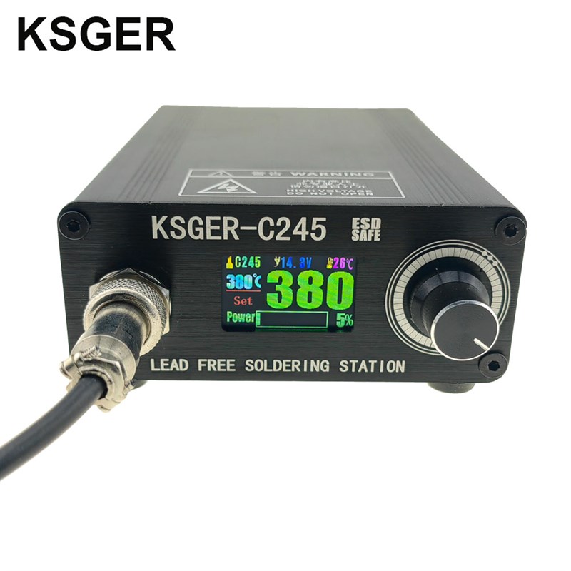 KSGER恒温焊台C245彩屏电烙铁维修DIY温度控制器适于JBC发热芯