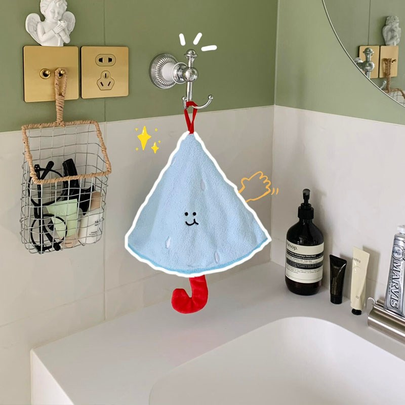 【新家的100个快递】雨伞擦手巾可挂式厨房抹布可爱卡通儿童毛巾