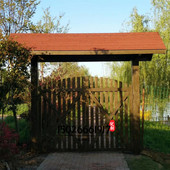 户外腐木木门炭化木门楼牌坊仿古门头农场景区庭院民宿大门