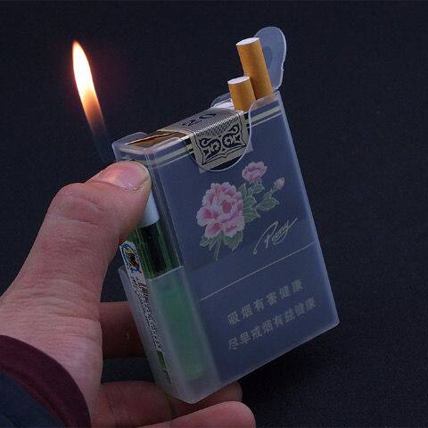 烟盒软包一体可装打火机2