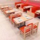 米村拌饭桌椅组合定餐馆日料餐厅饭店小吃面馆带抽屉桌商用卡座