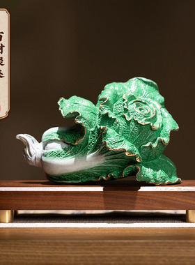 百财聚来铜雕工艺礼品摆饰室装饰白菜