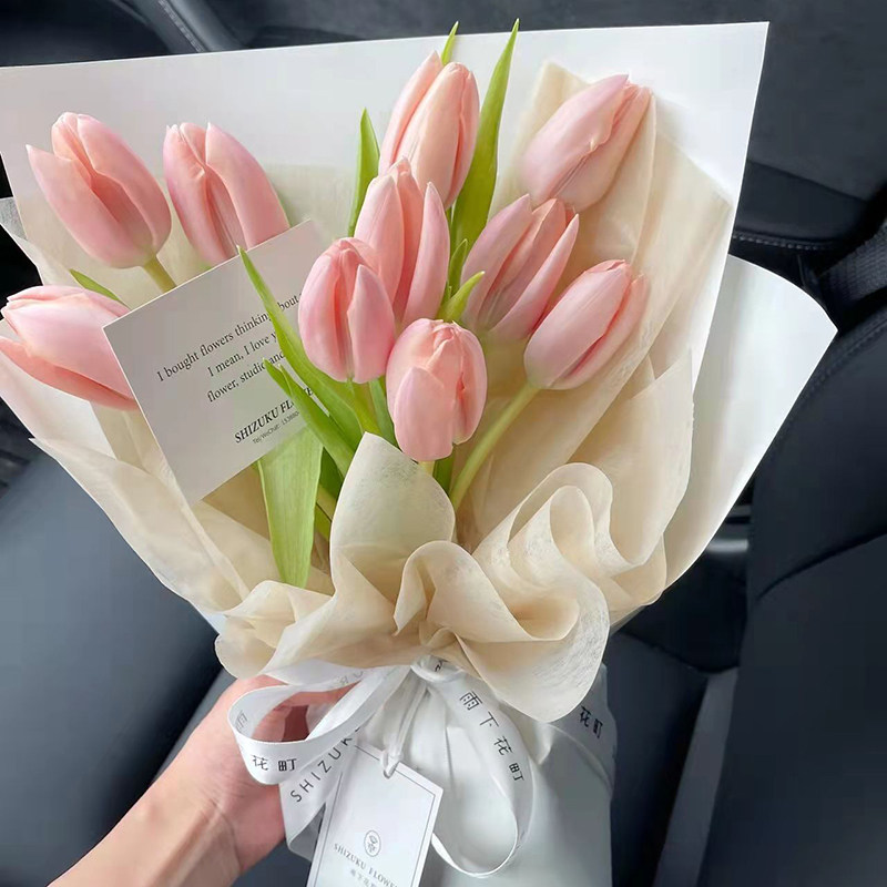 母亲节吸色郁金香上海鲜花速递生日表白配送女友订花店束