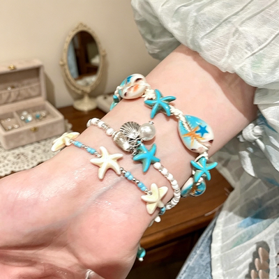 海岛度假~贝壳星星手链小众海边度假风简约个性精致高级百搭手链