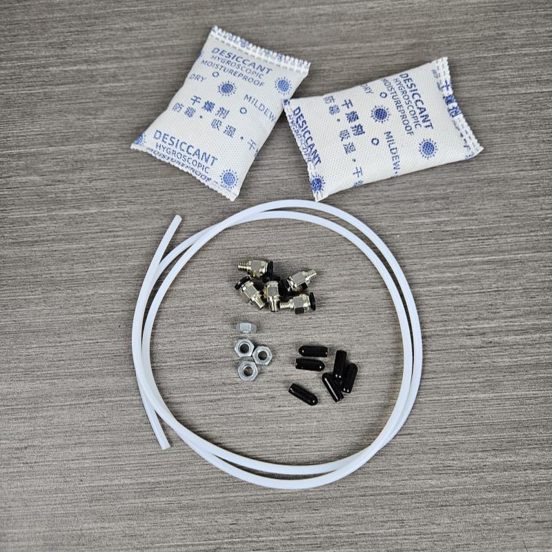 3D打印耗材干燥箱配件 干燥剂 气动接头 螺母 封管帽 特氟龙管