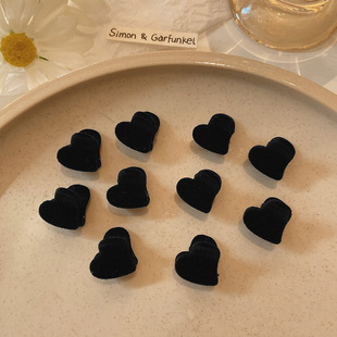 可爱刘海发夹边夹小号夹子迷你发饰女头发卡子兔子爱心植绒小抓夹