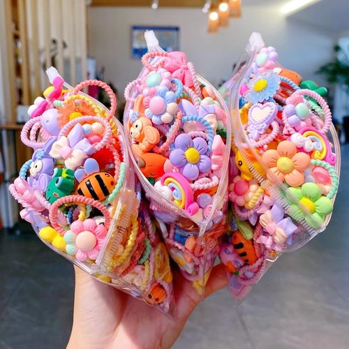 儿童皮筋可爱女童宝宝啾啾扎头发不伤发弹性好头绳橡皮筋拇指发圈