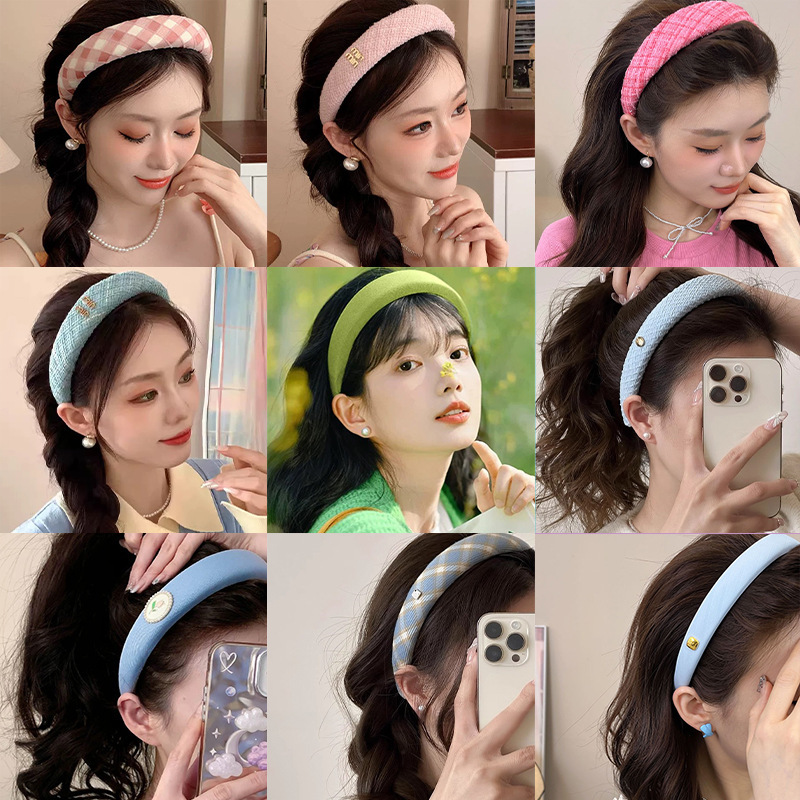 2025新款高级感轻奢发箍女高颅顶发卡夏季多巴胺发捆头箍网红头饰