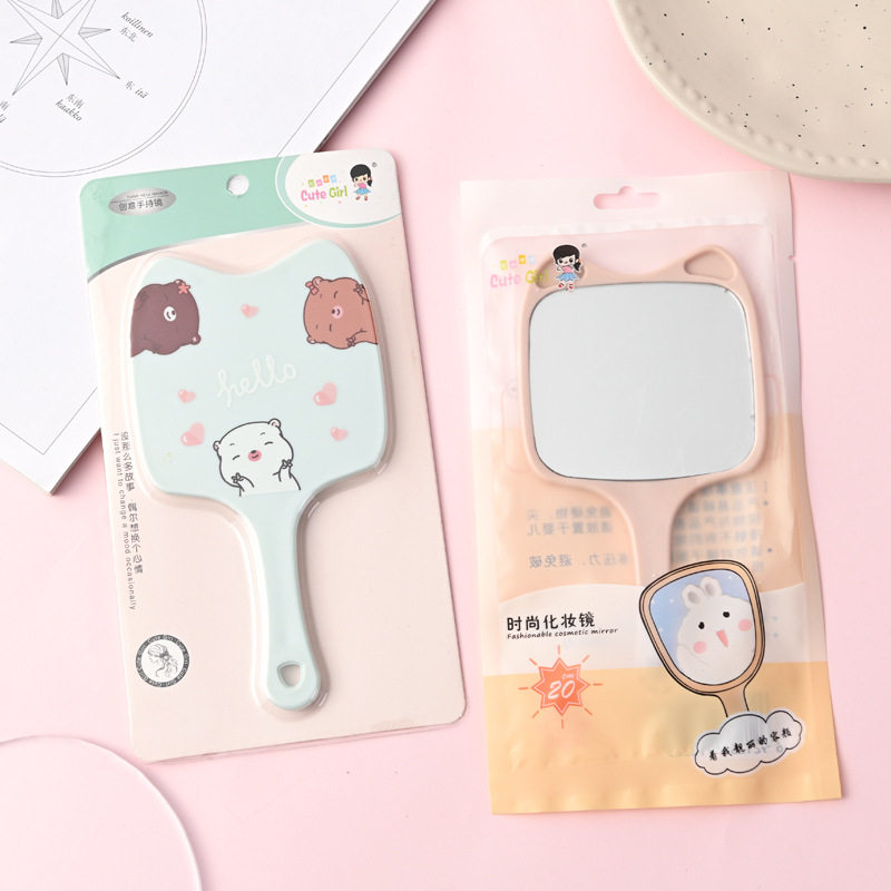 镜子化妆镜折叠台式随身高清学生宿舍公主镜大小号桌面梳妆镜
