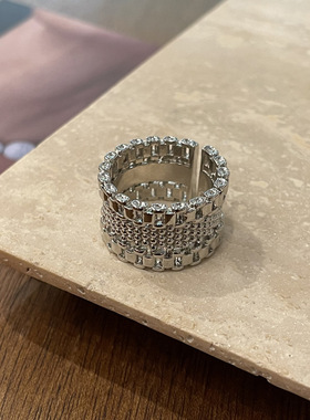 ins风气质编织麻花多层气质戒指