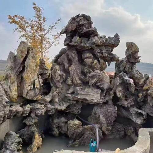 灵璧石假山大小型园林景观工程流水造景灵璧奇石景观石天然石