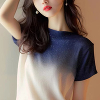 正品歐阿瑪施女裝2025年夏新時(shí)尚休閑色短袖t恤衫女設(shè)計(jì)感上衣女