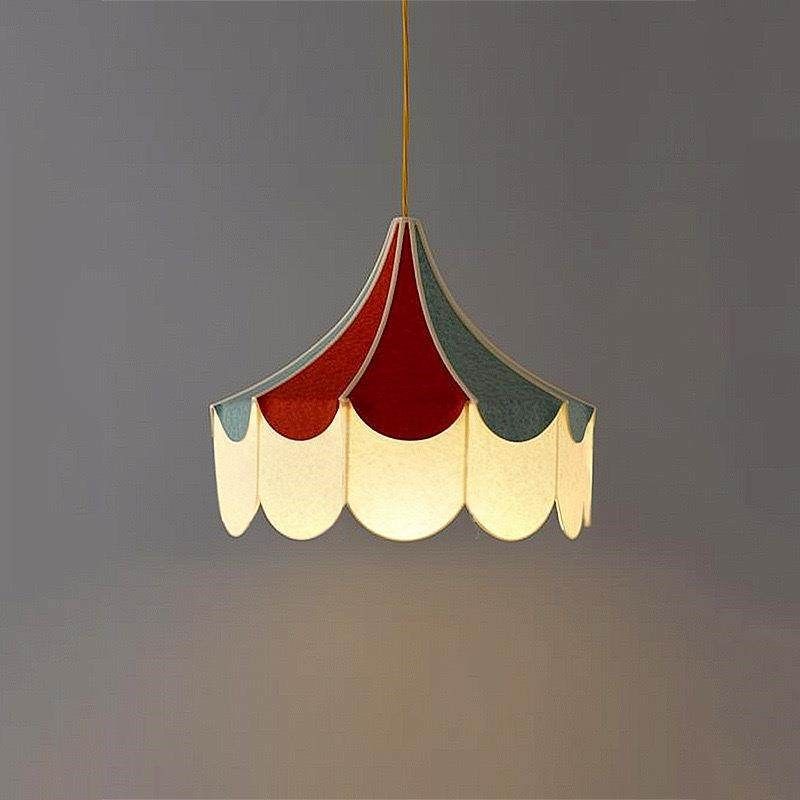 马戏团儿童房吊灯创意布艺饭厅灯设计感帐篷灯罩彩色装饰灯,家装灯饰光源,餐厅吊灯,淘宝优惠券,粉丝福利购,淘宝优惠卷