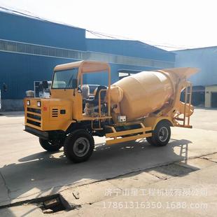 建筑轨道工程混凝土自搅拌罐车3方乡村小型水泥运输车