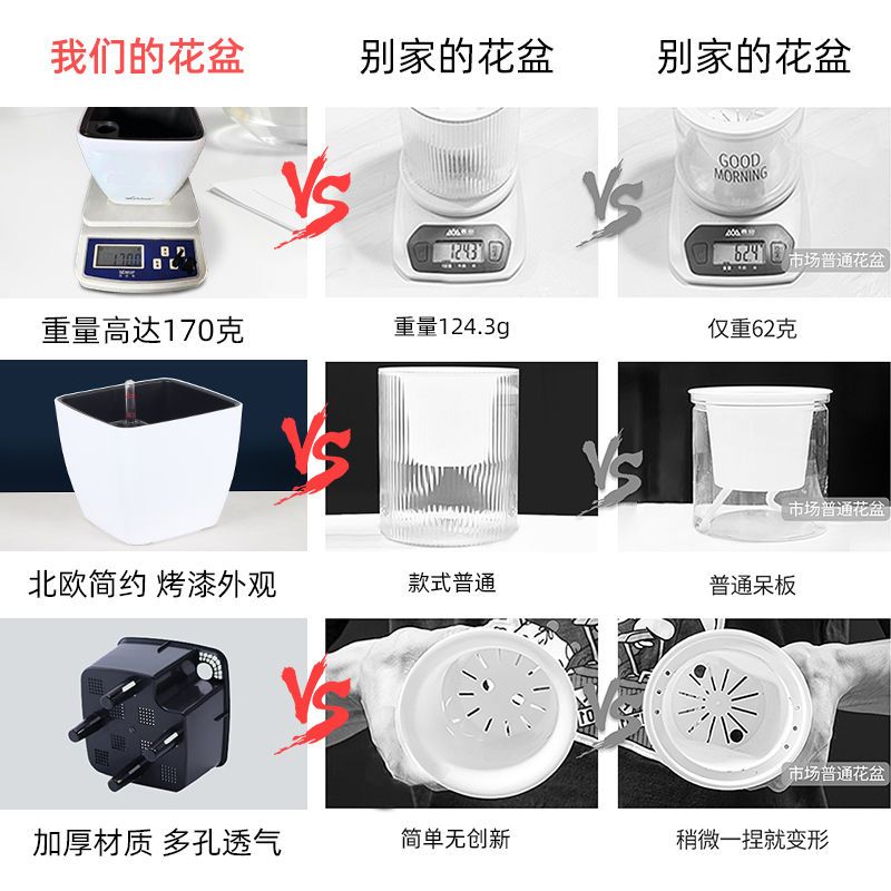 懒人吸水花盆绿箩君子兰多肉兰花花盆自动浇水大号花盆塑料仿陶瓷