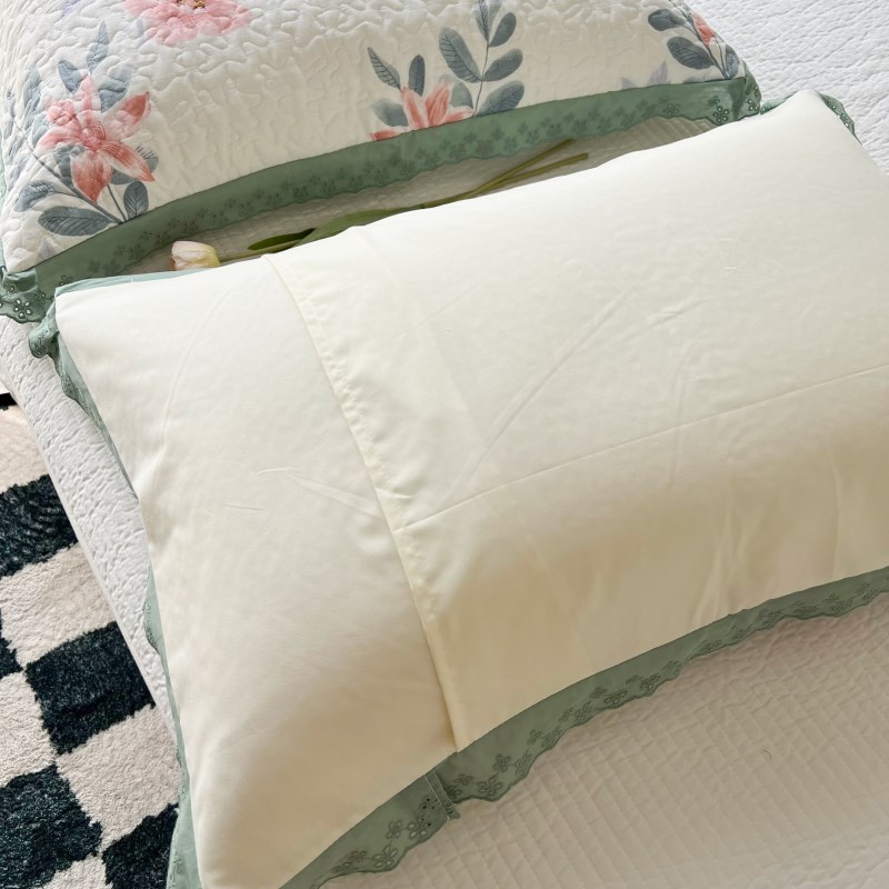 新款全棉花边纯棉枕套一只装枕头套宿舍家用加大单人40X60cm50X80