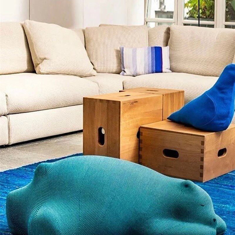 网红酣睡熊单人休闲沙发北极熊懒人沙发儿童动物座椅设计师趴趴熊