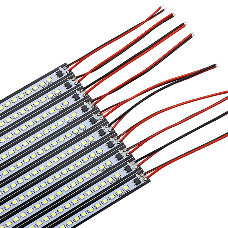 高压220V LED硬灯条 2835灯带镜前灯超亮柜台灯玻璃展示柜灯橱柜