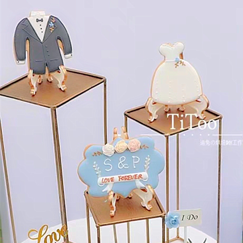 甜甜圈架子摆台展示架甜品台摆件棒棒糖支架面包店装饰挂架亚克力