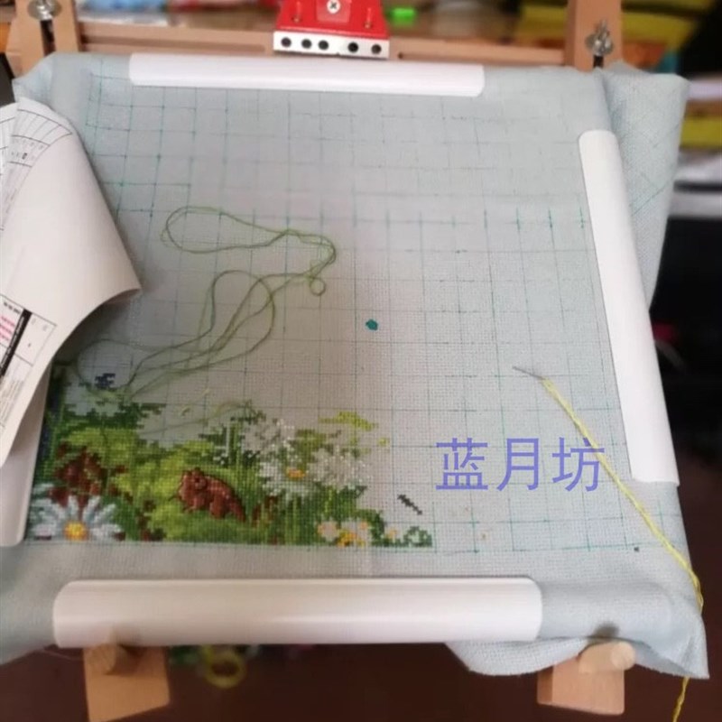 十字绣绣架家用实木可调节橡木架子绣绷支架绣框大号通用