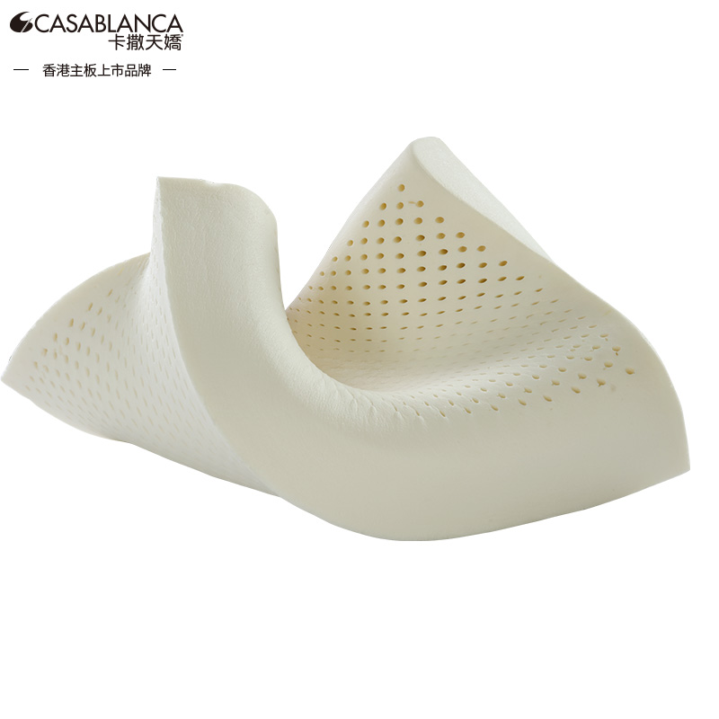 卡撒天娇蜂窝乳胶枕天然乳胶抗菌枕透气高回弹成人乳胶枕大小组合