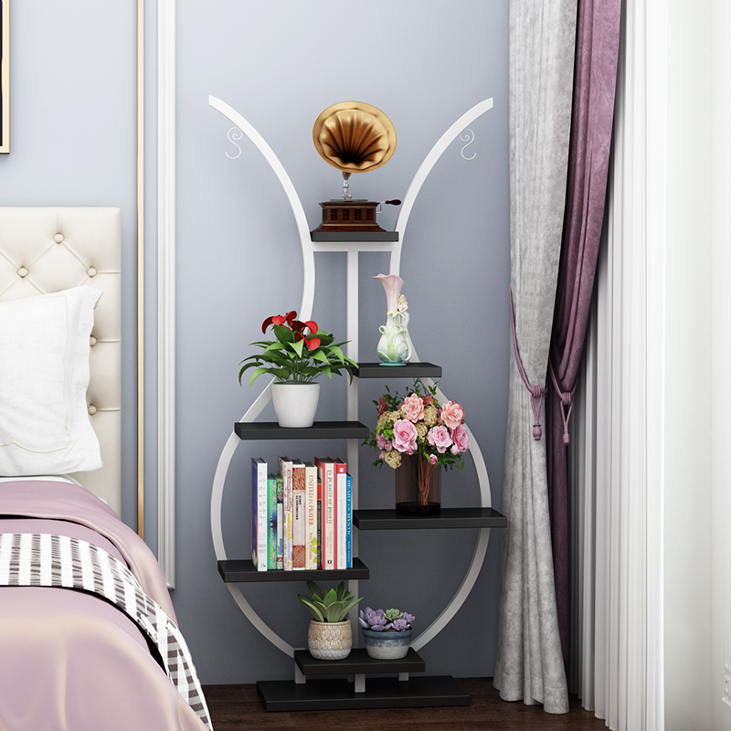 花架子多层室内阳台装饰落地式家用悬挂绿萝多肉置物架铁艺花盆架