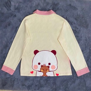 2024新款一二布布情侣睡衣纯棉春秋冬长袖家居服套装可爱卡通周边