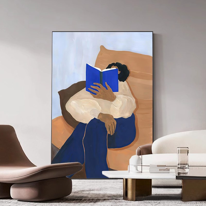 客厅落地画抽象人物沙发装饰画竖版小众艺术卧室床头背景墙壁挂画