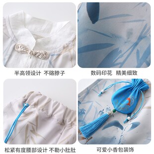 汉服男童国风套装春秋款新中式童装夏季儿童唐装古风亲子演出服装