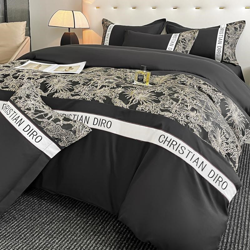 轻奢高级感欧式纯棉四件套全棉裸睡被套床单床笠四季亲肤床上用品